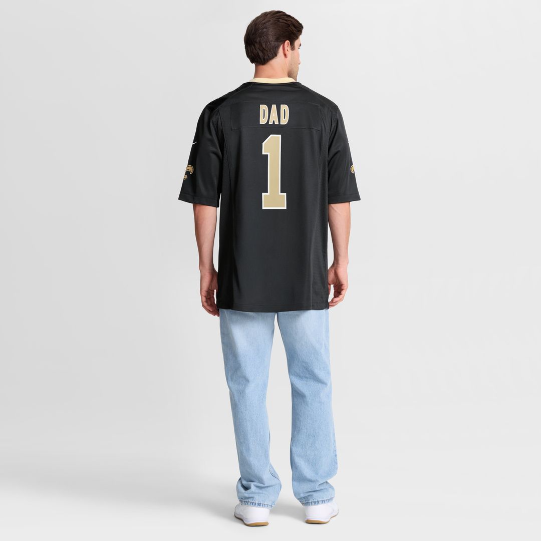 Number 1 Dad New Orleans Saints Game Jersey - Black