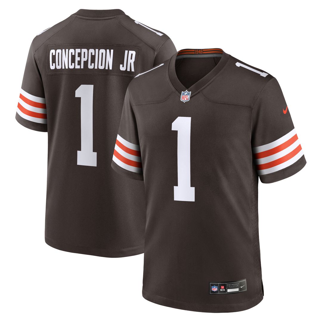 KC Concepcion Cleveland Browns 2026 NFL Draft First Round Pick No. 24 Team Game Jersey - Brown