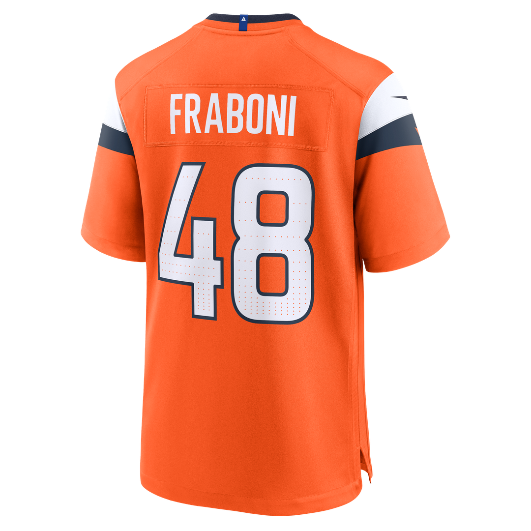 Mitchell Fraboni Denver Broncos Team Game Jersey - Orange