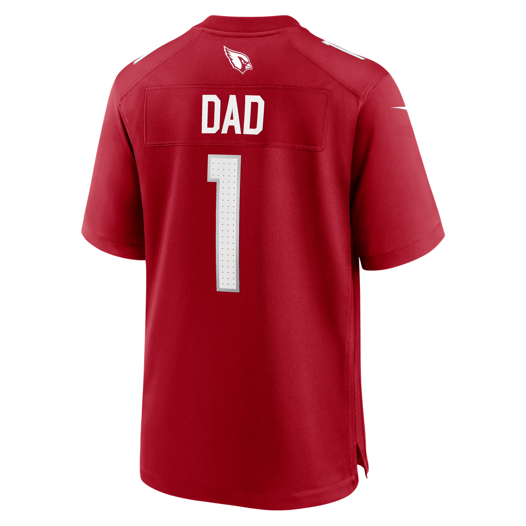 Number 1 Dad Arizona Cardinals Game Jersey - Cardinal