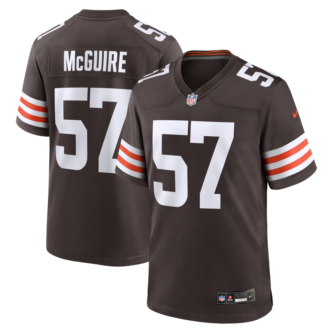 Isaiah McGuire Cleveland Browns Team Game Jersey - Brown