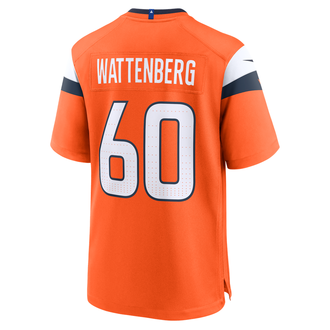 Luke Wattenberg Denver Broncos Team Game Jersey - Orange