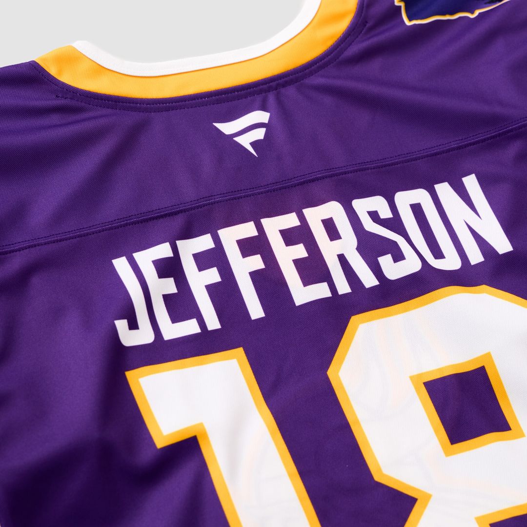 Justin Jefferson Minnesota Vikings Hockey Jersey - Purple