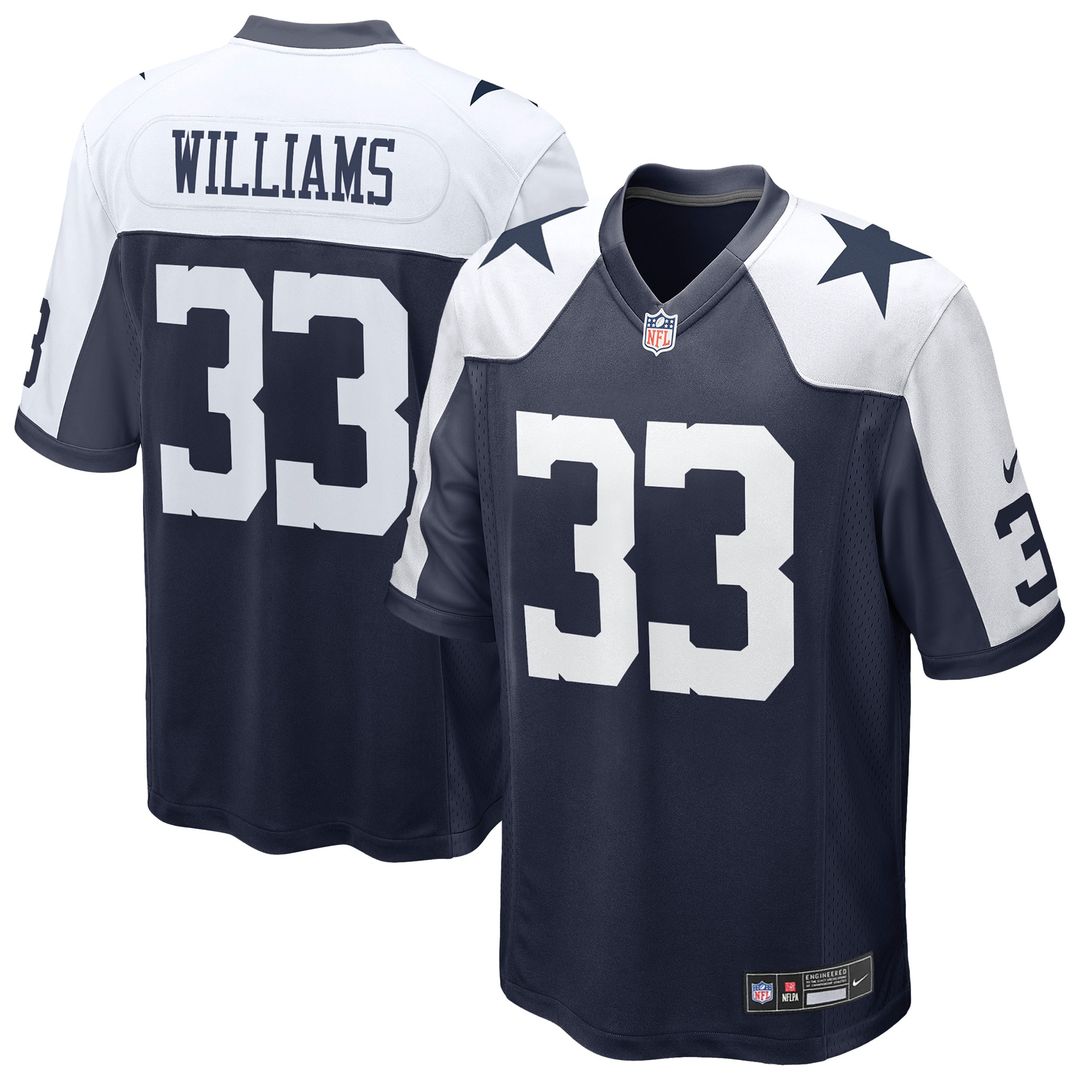Javonte Williams Dallas Cowboys Alternate Game Jersey - Navy