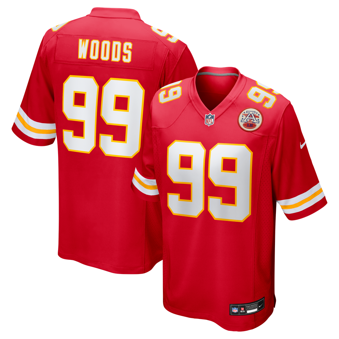 Peter Woods Kansas City Chiefs 2026 NFL Draft First Round Pick No. 29 Team Game Jersey - Red