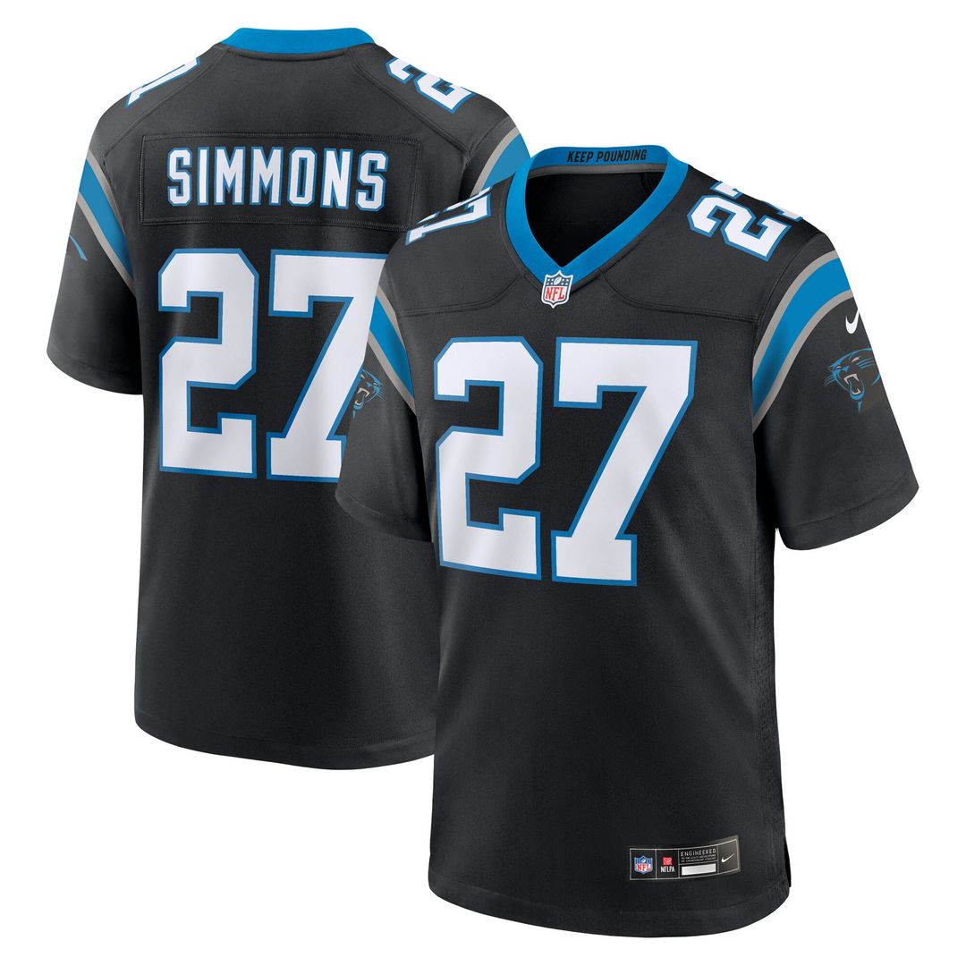 Isaiah Simmons Carolina Panthers Team Game Jersey - Black
