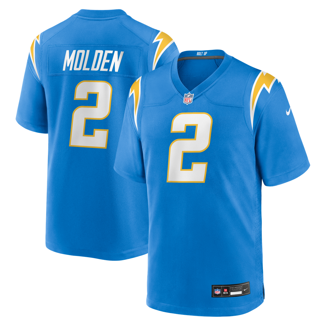 Elijah Molden Los Angeles Chargers Team Game Jersey - Powder Blue