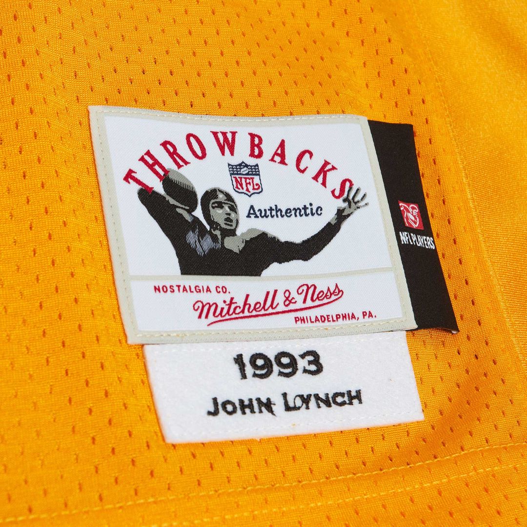 John Lynch Tampa Bay Buccaneers 1993 Authentic Throwback Retired Player Jersey - Orange