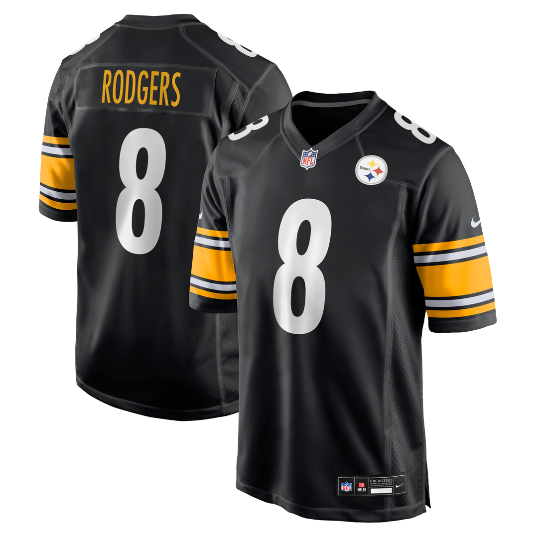 Aaron Rodgers Pittsburgh Steelers Game Jersey - Black