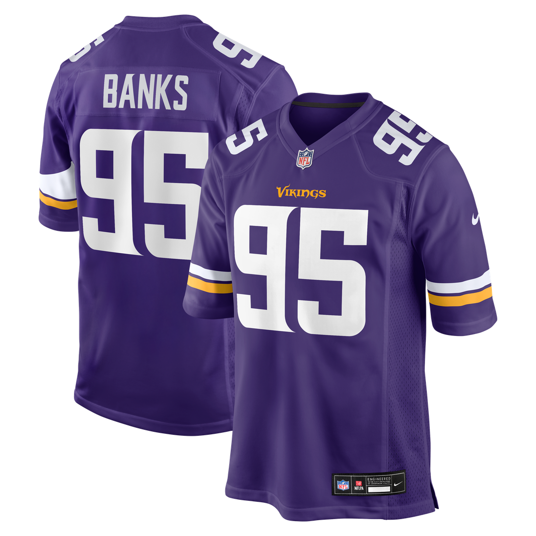 Caleb Banks Minnesota Vikings 2026 NFL Draft First Round Pick No. 18 Team Game Jersey - Purple
