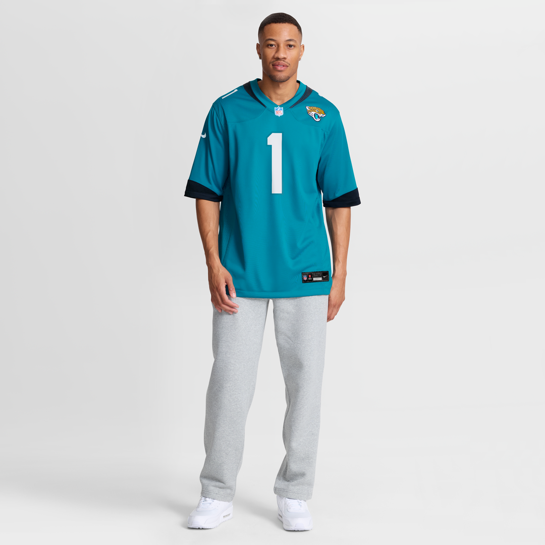 Number 1 Dad Jacksonville Jaguars Game Jersey - Teal