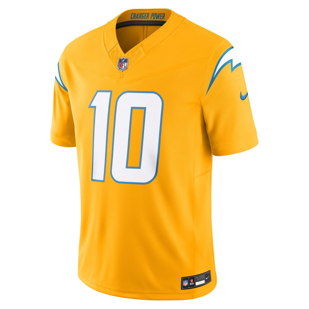 Justin Herbert Los Angeles Chargers Alternate Charger Power Vapor F.U.S.E. Limited Jersey - Gold