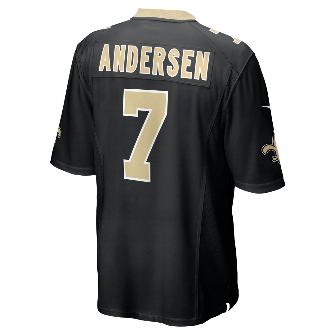 Morten Andersen New Orleans Saints Game Retired Player Jersey - Black