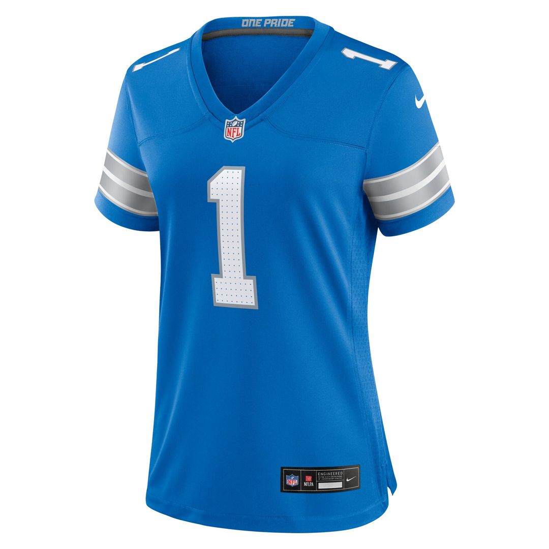 Number 1 Mom Detroit Lions Game Jersey - Blue