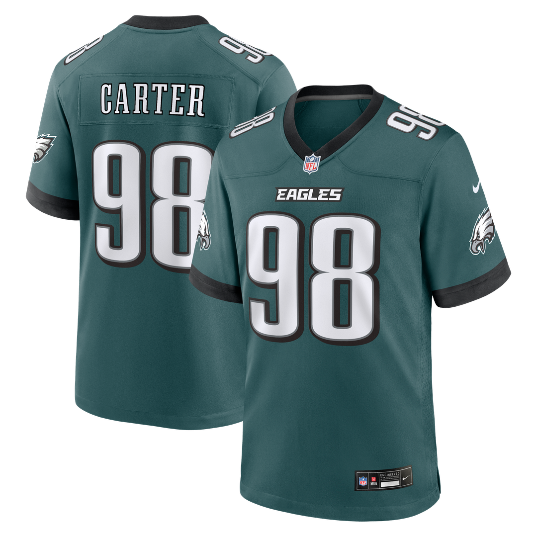 Jalen Carter Philadelphia Eagles Team Game Jersey - Midnight Green