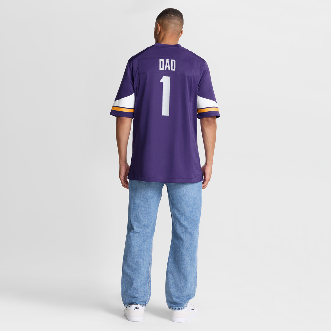 Number 1 Dad Minnesota Vikings Game Jersey - Purple
