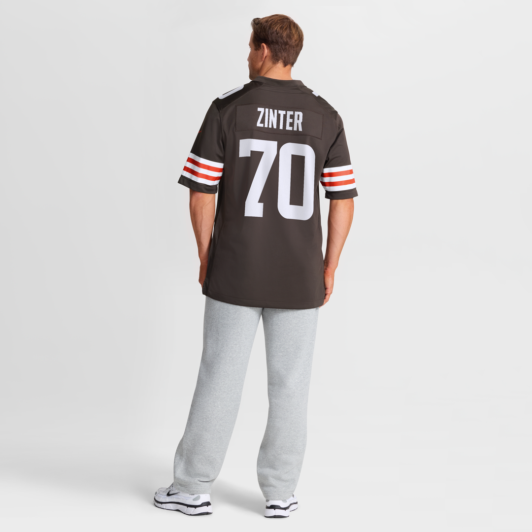 Zak Zinter Cleveland Browns Team Game Jersey - Brown