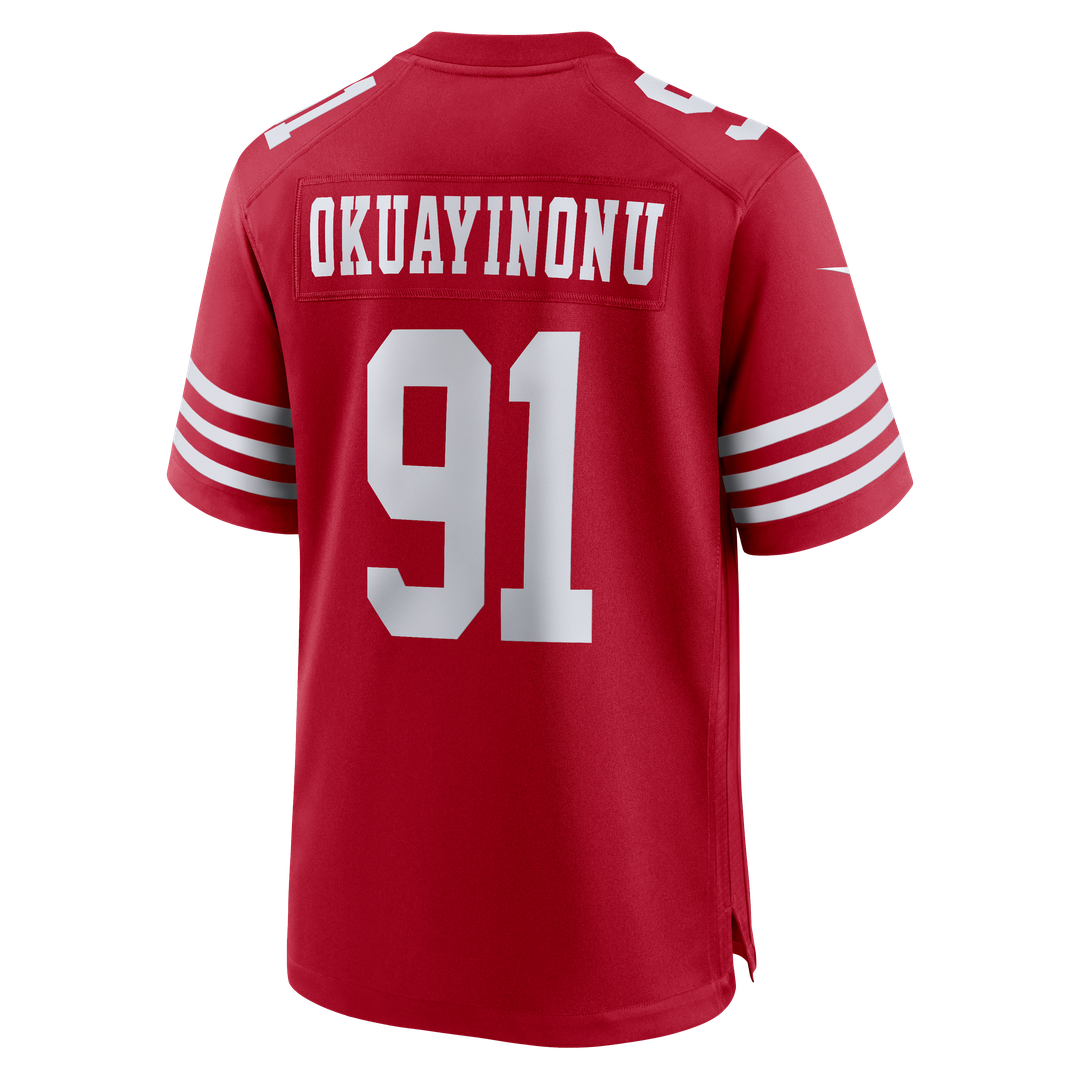 Sam Okuayinonu San Francisco 49ers Team Game Jersey - Scarlet