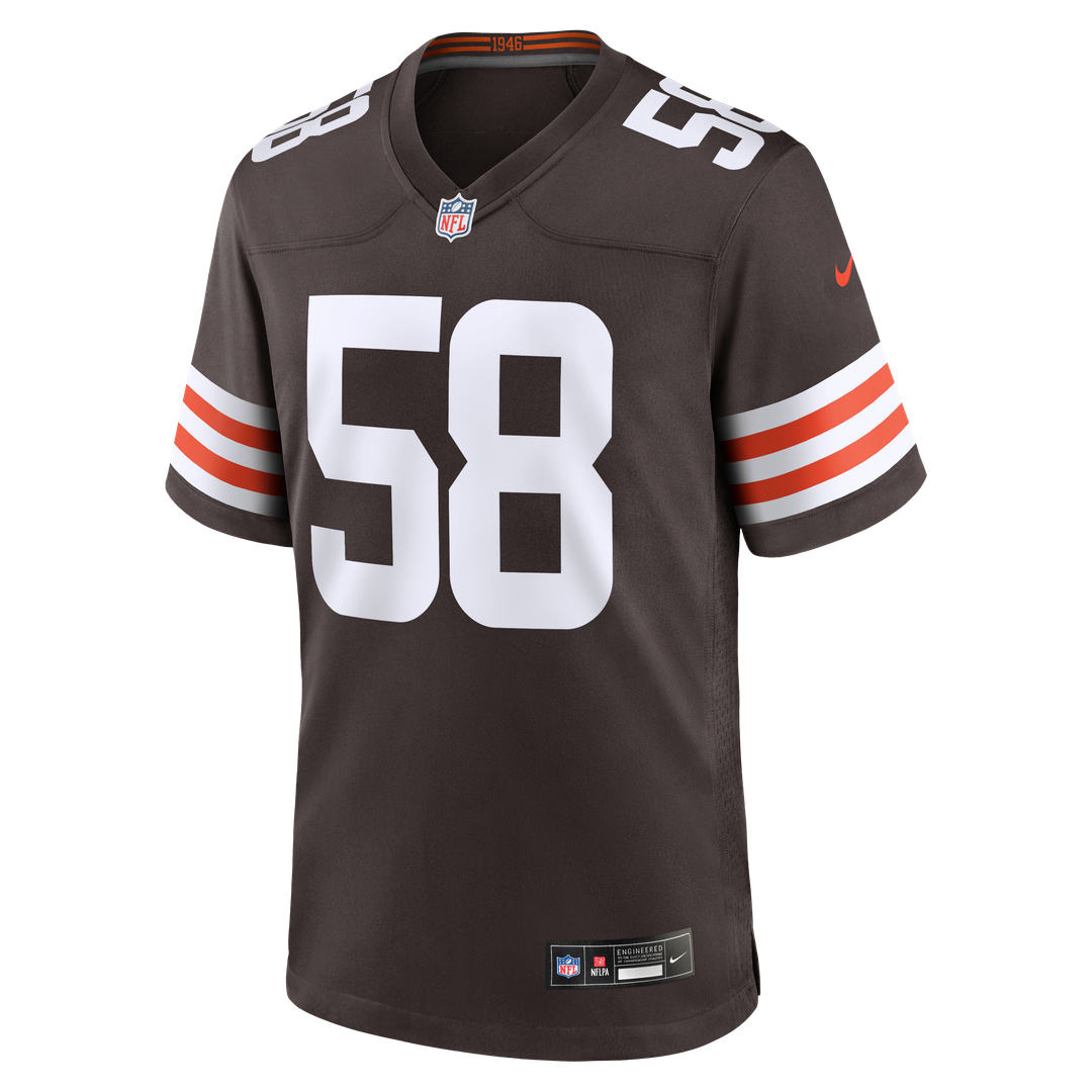 Austin Barber Cleveland Browns Team Game Jersey - Brown