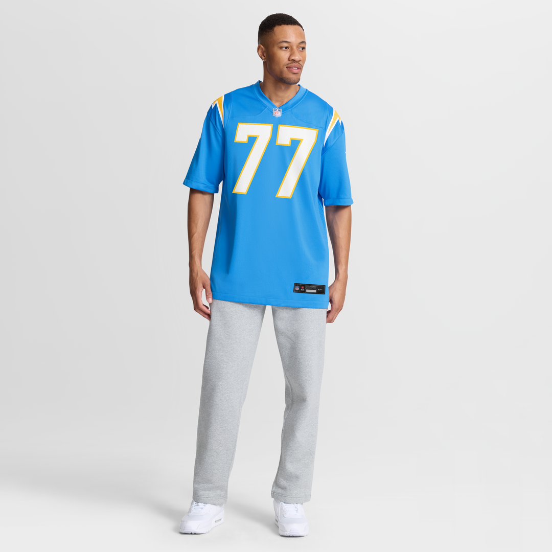 Travis Burke Los Angeles Chargers Team Game Jersey - Powder Blue