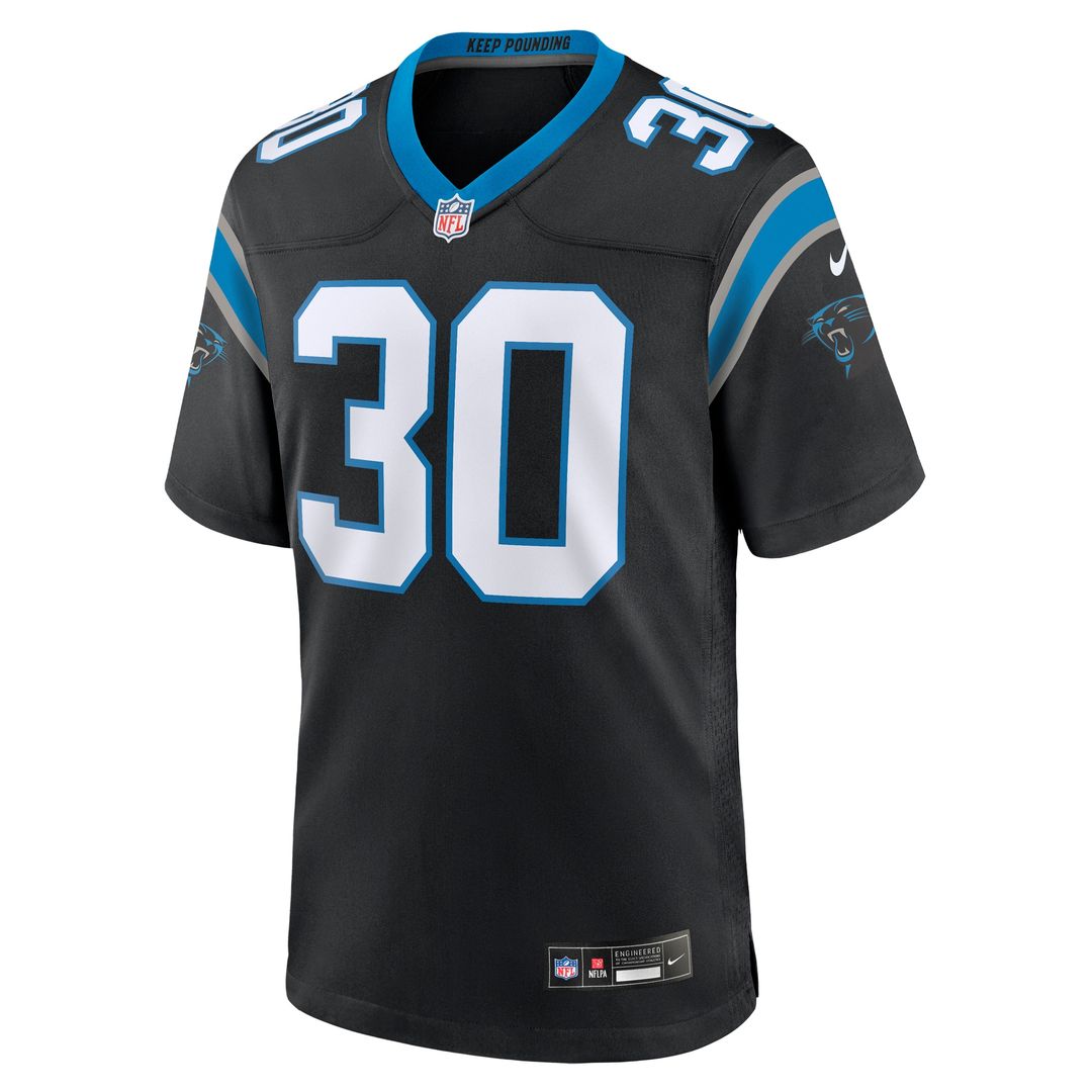Chuba Hubbard Carolina Panthers Team Game Jersey - Black
