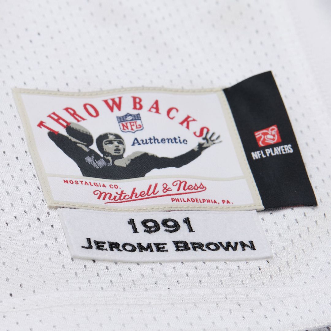 Jerome Brown Philadelphia Eagles 1991 Authentic Throwback Retired Player Jersey - White