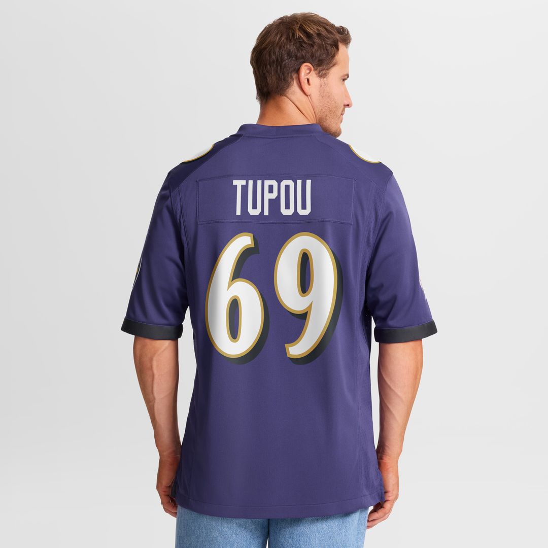 Josh Tupou Baltimore Ravens Team Game Jersey - Purple