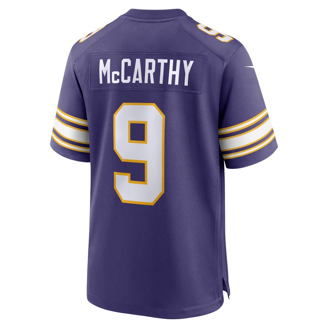 J.J. McCarthy Minnesota Vikings Game Jersey - White