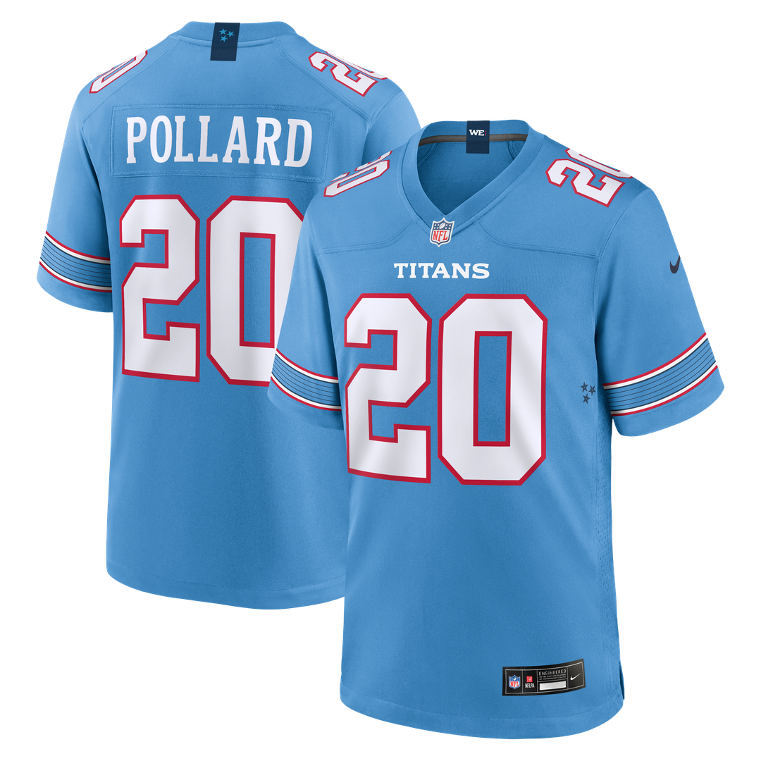 Tony Pollard Tennessee Titans Game Jersey - Light Blue