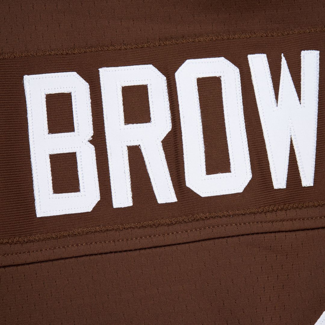 Jim Brown Cleveland Browns Player Name & Number Hoodie Legacy Jersey - Brown