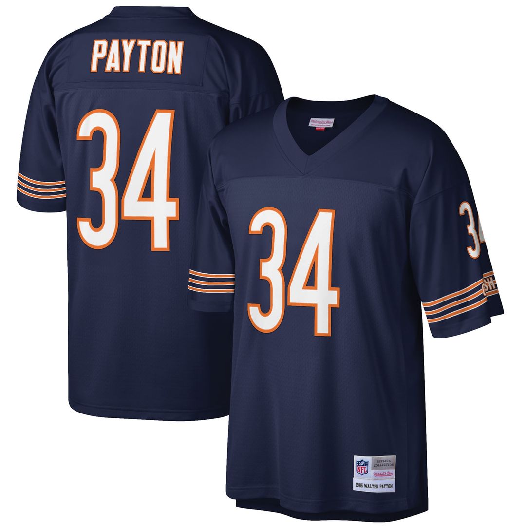 Walter Payton Chicago Bears Big & Tall 1985 Retired Player Replica Jersey - Navy