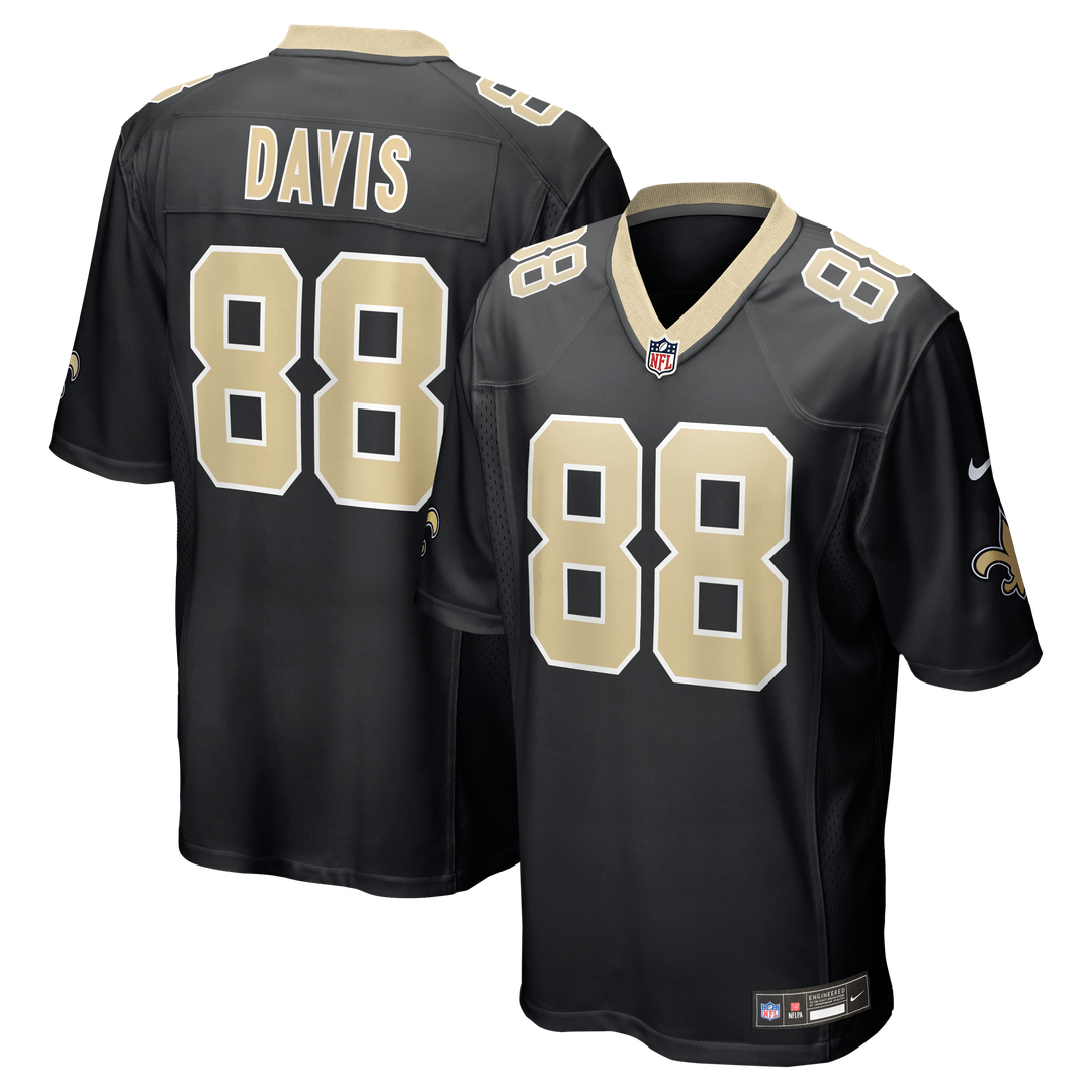 Shaquan Davis New Orleans Saints Game Jersey - Black