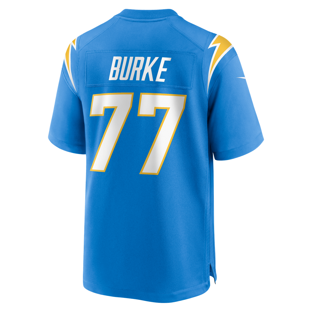 Travis Burke Los Angeles Chargers Team Game Jersey - Powder Blue