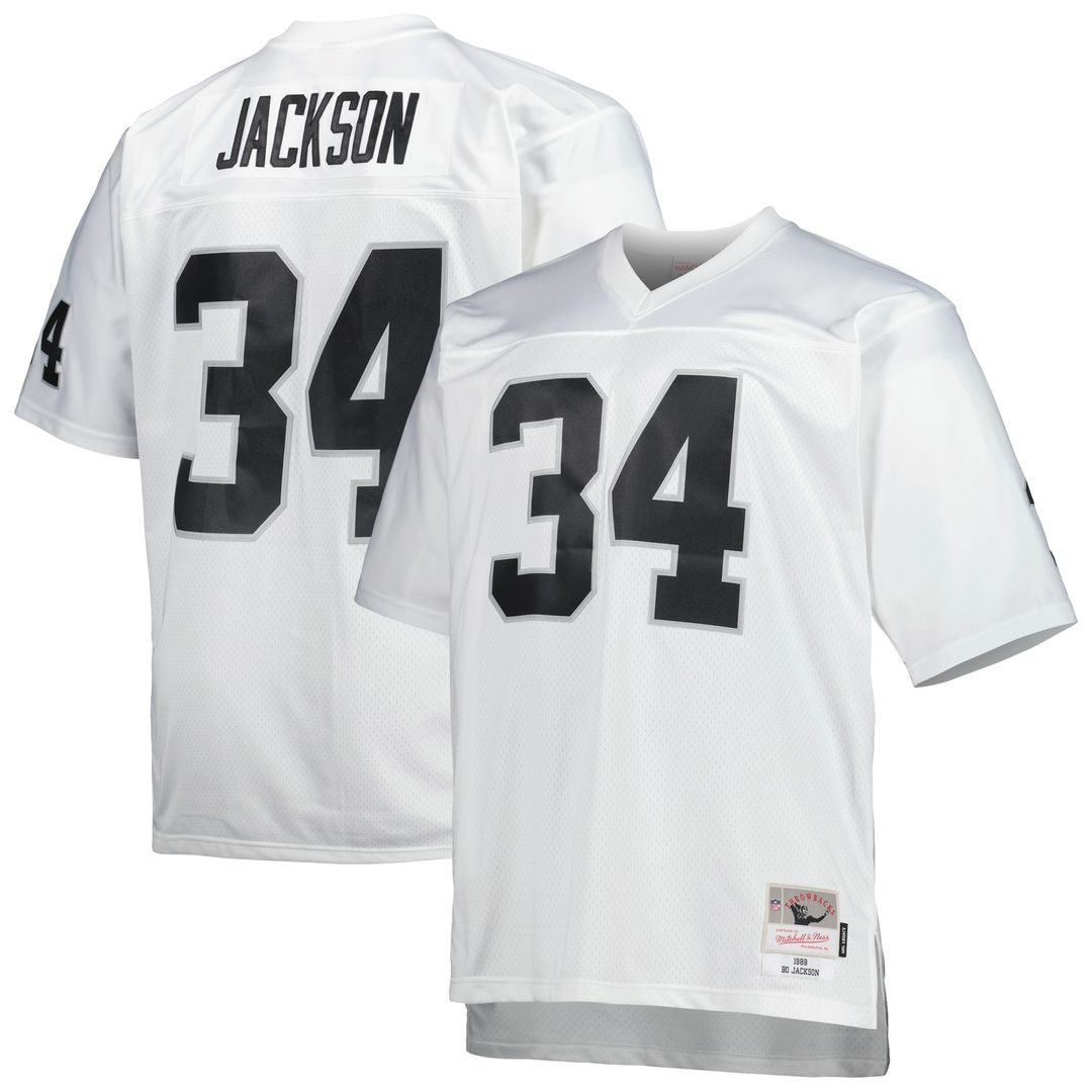 Bo Jackson Las Vegas Raiders Big & Tall 1988 Retired Player Replica Jersey - White