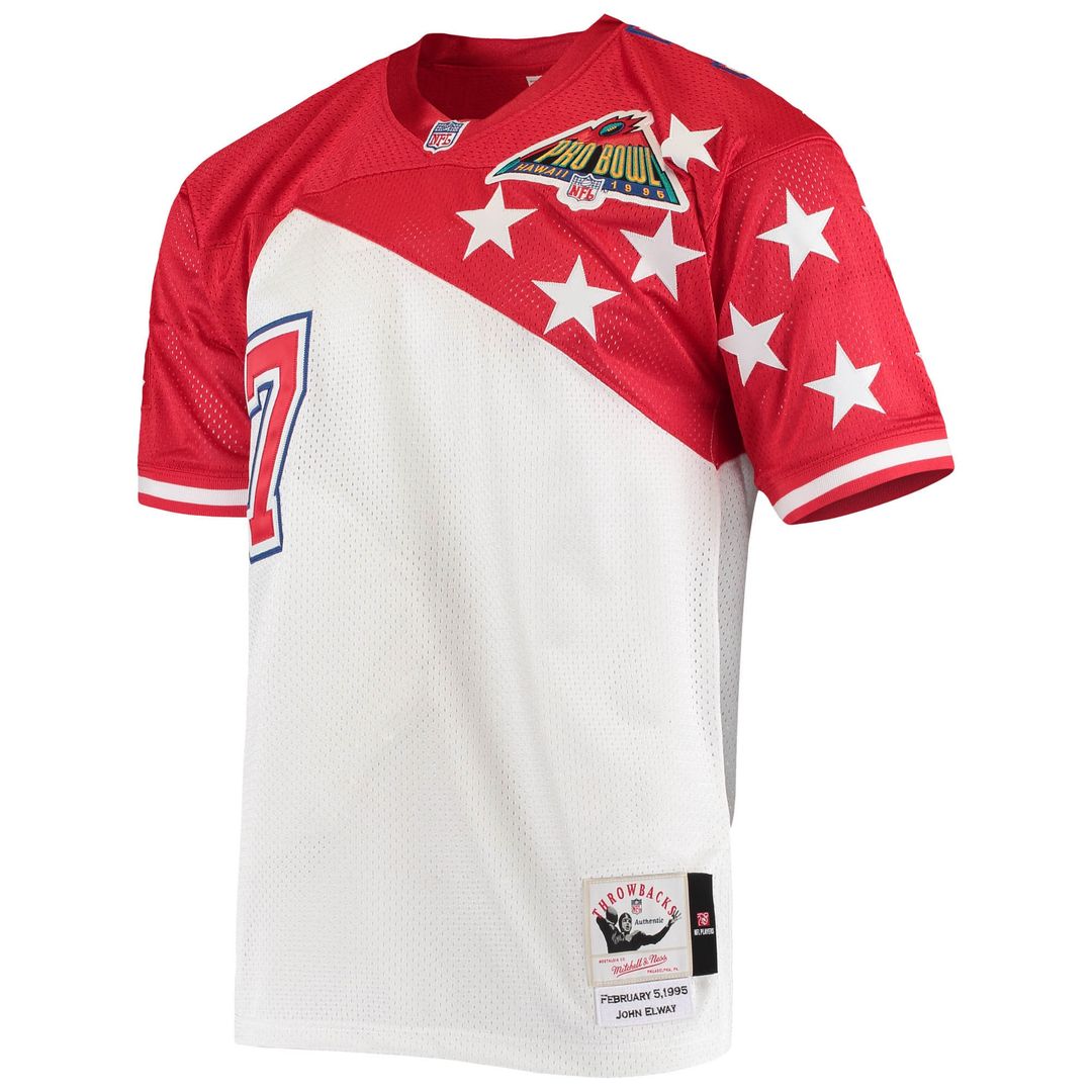 John Elway AFC 1995 Pro Bowl Authentic Jersey - White/Red