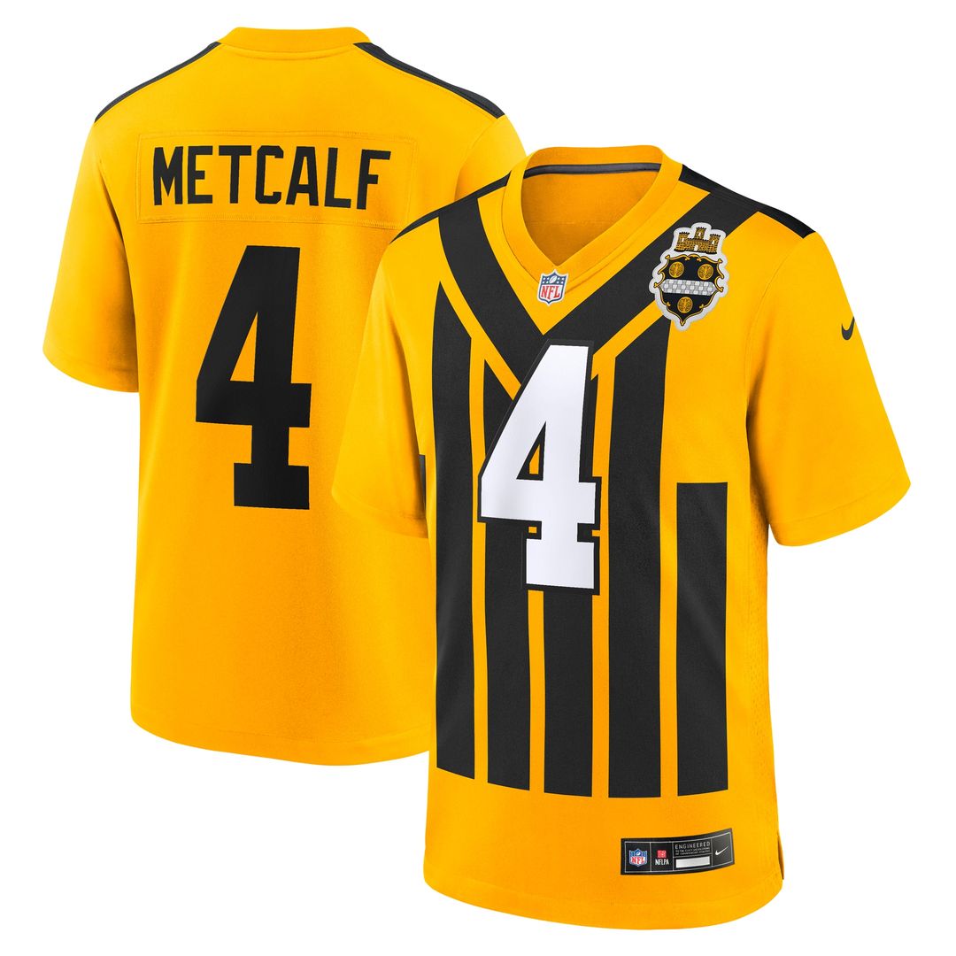 DK Metcalf Pittsburgh Steelers Alternate 1933 Throwback Game Jersey - Gold