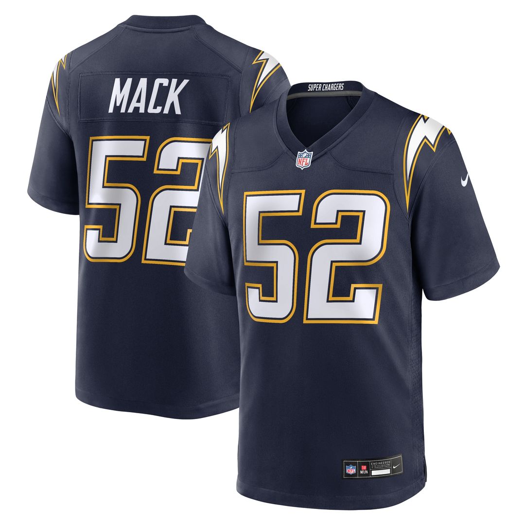 Khalil Mack Los Angeles Chargers Alternate Charger Power Game Player Jersey - Gold