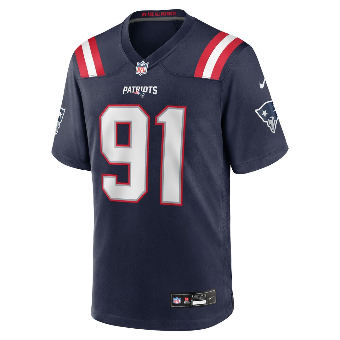 Elijah Ponder New England Patriots Team Game Jersey - Navy