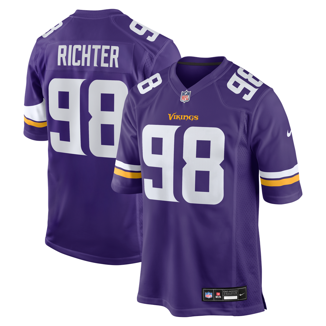 Bo Richter Minnesota Vikings Team Game Jersey - Purple