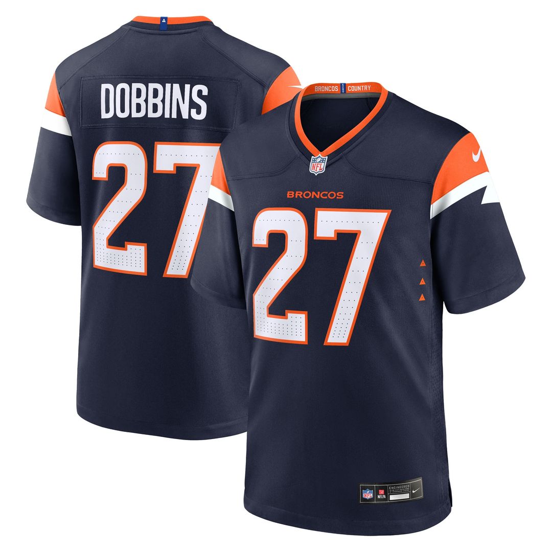 J.K. Dobbins Denver Broncos Team Game Jersey - Orange
