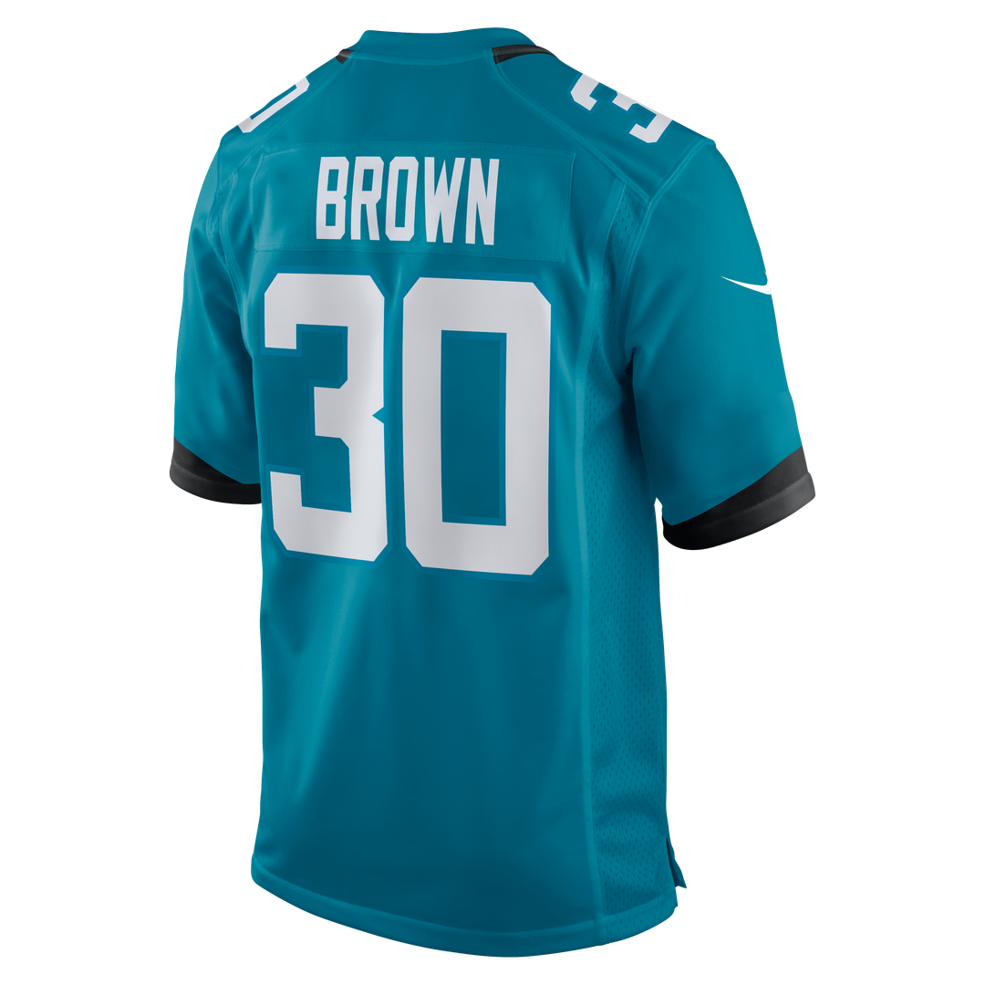 Montaric Brown Jacksonville Jaguars Game Player Jersey - Teal