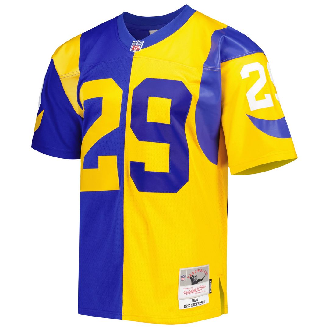 Eric Dickerson Los Angeles Rams 1984 Split Legacy Replica Jersey - Royal/Gold