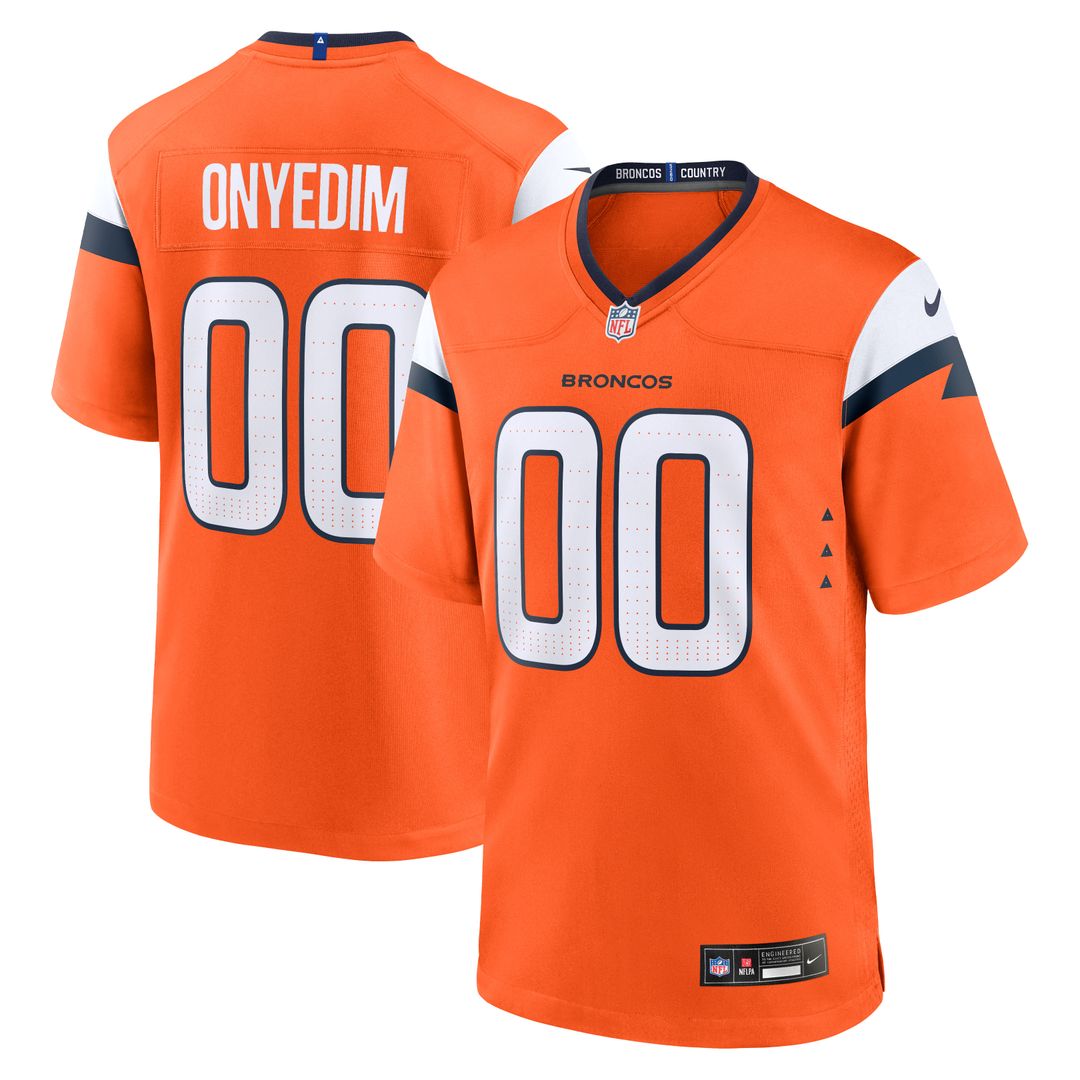 Tyler Onyedim Denver Broncos Game Jersey - Orange