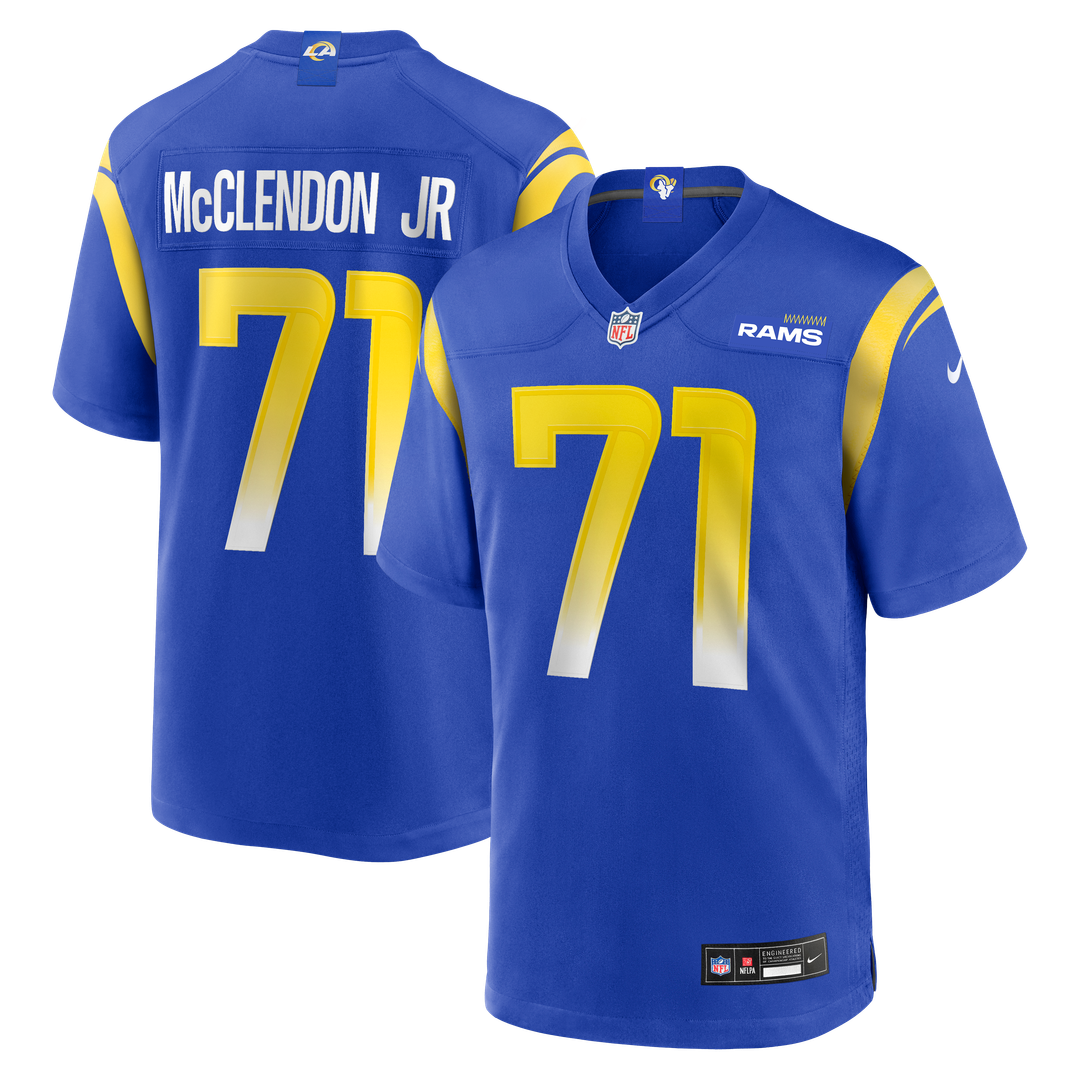 Warren McClendon Jr. Los Angeles Rams Team Game Jersey - Royal