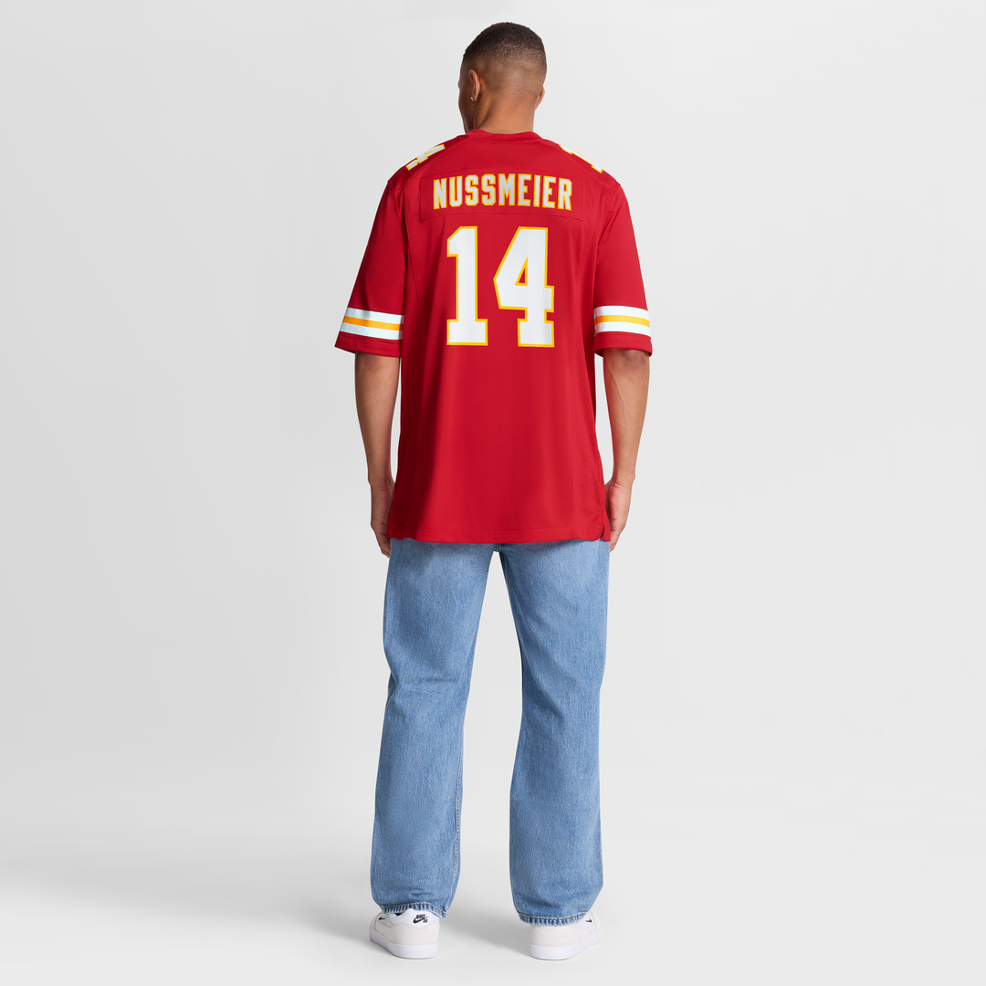 Garrett Nussmeier Kansas City Chiefs Game Jersey - Red