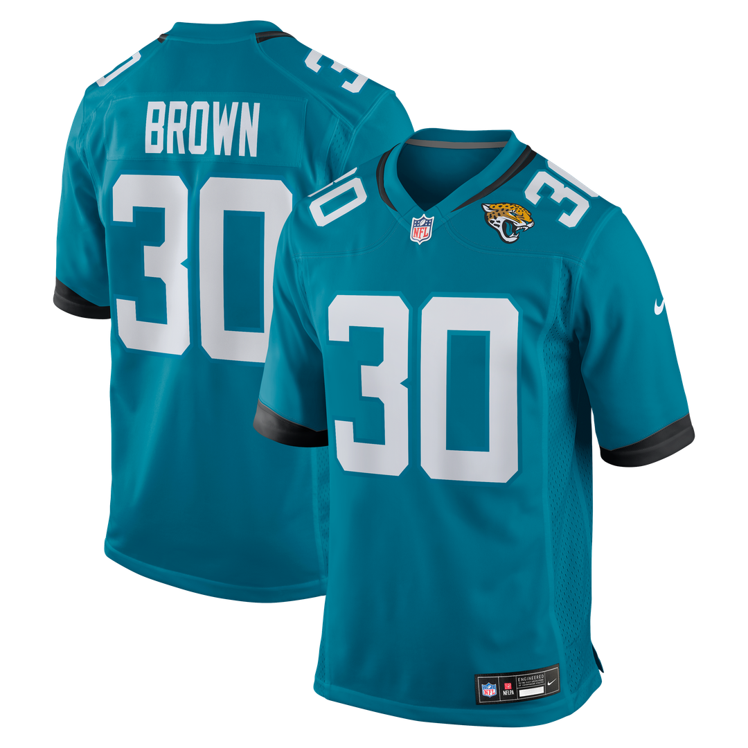 Montaric Brown Jacksonville Jaguars Game Player Jersey - Teal