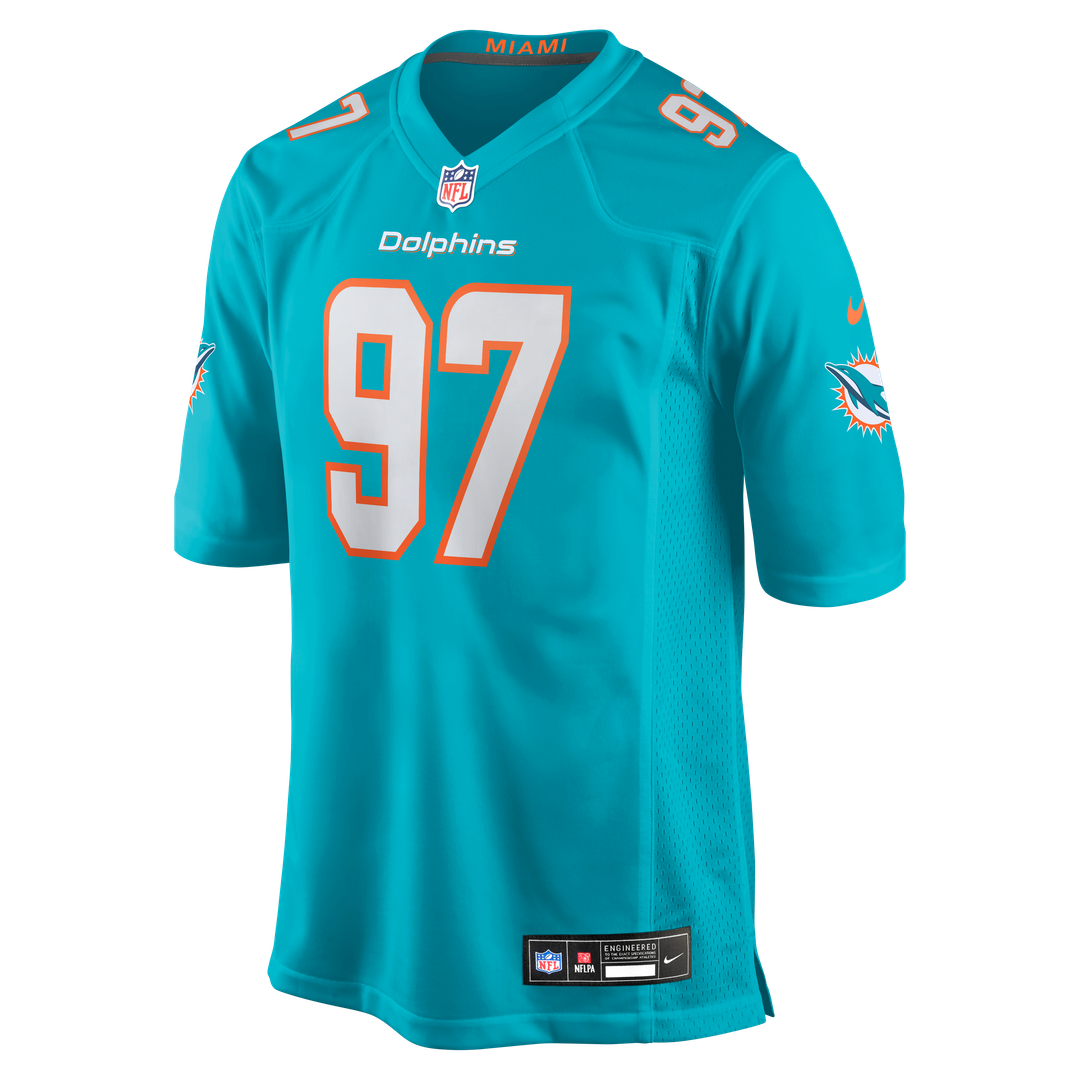 Rashard Lawrence Miami Dolphins Team Game Jersey - Aqua