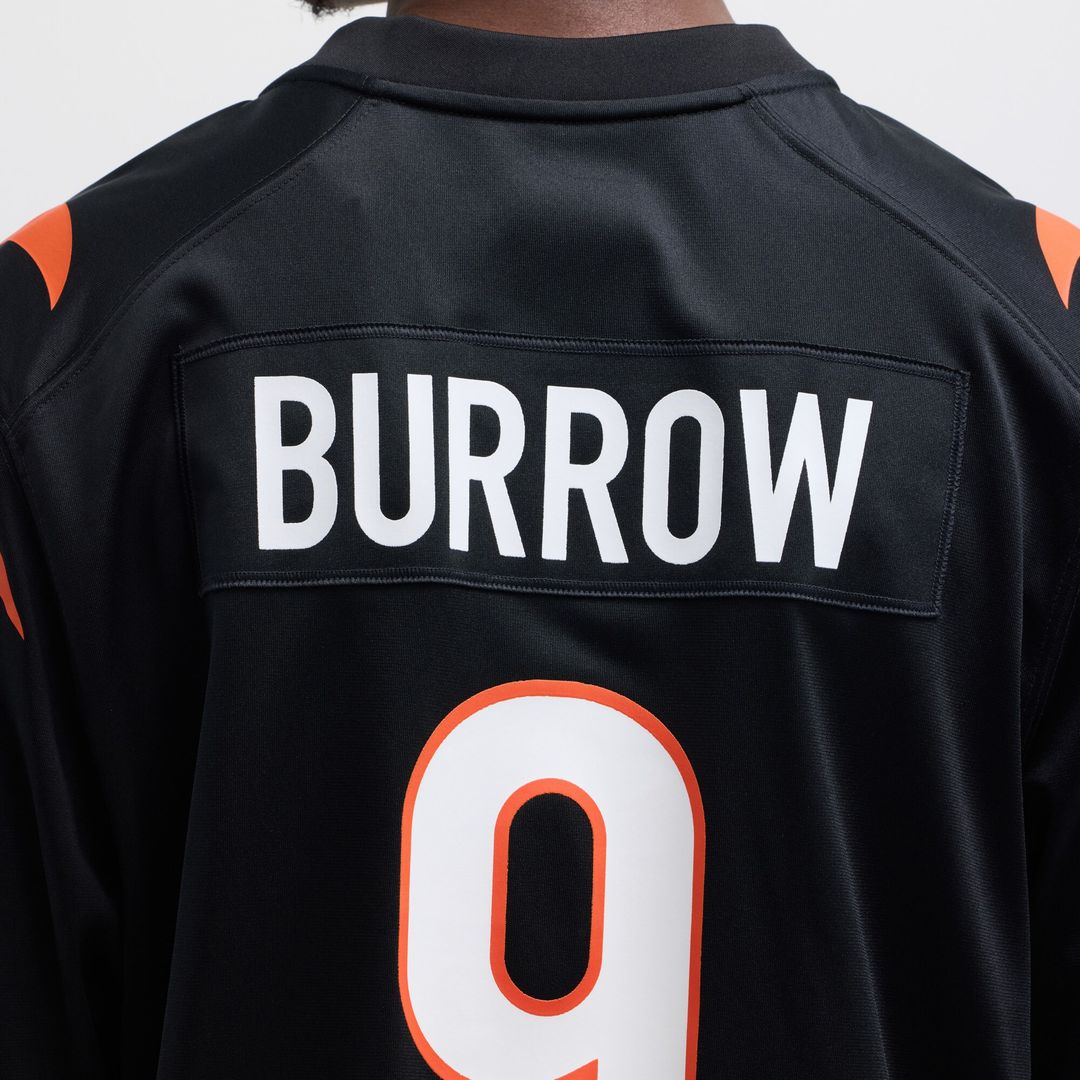 Joe Burrow Cincinnati Bengals Player Game Jersey - Black