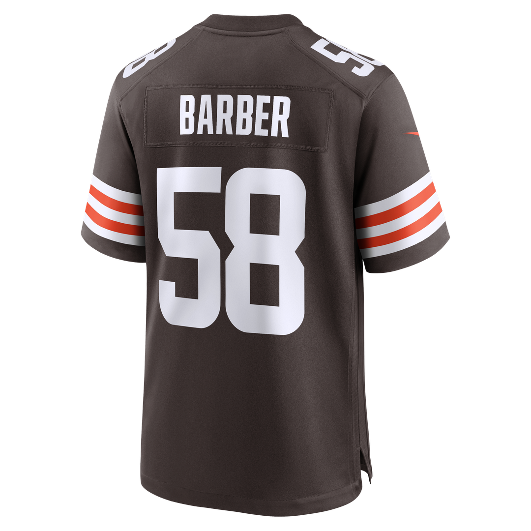 Austin Barber Cleveland Browns Team Game Jersey - Brown