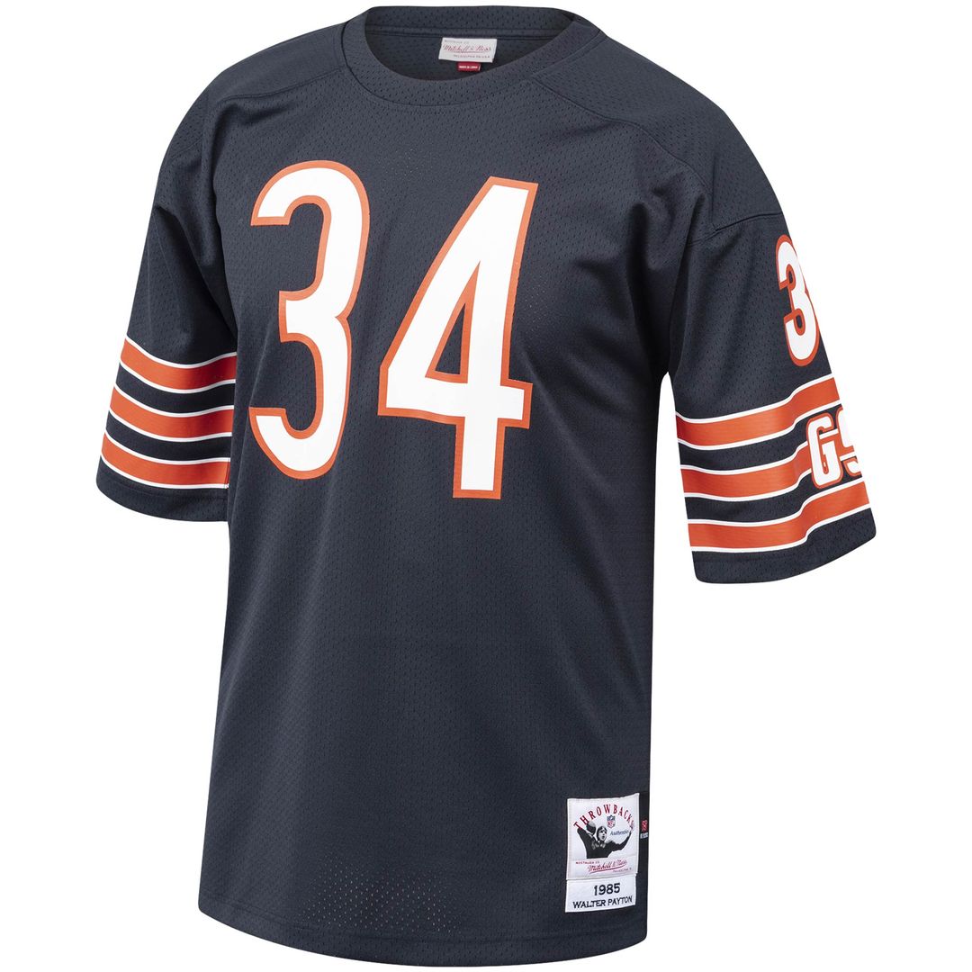 Walter Payton Chicago Bears 1985 Authentic Throwback Retired Player Jersey - Navy